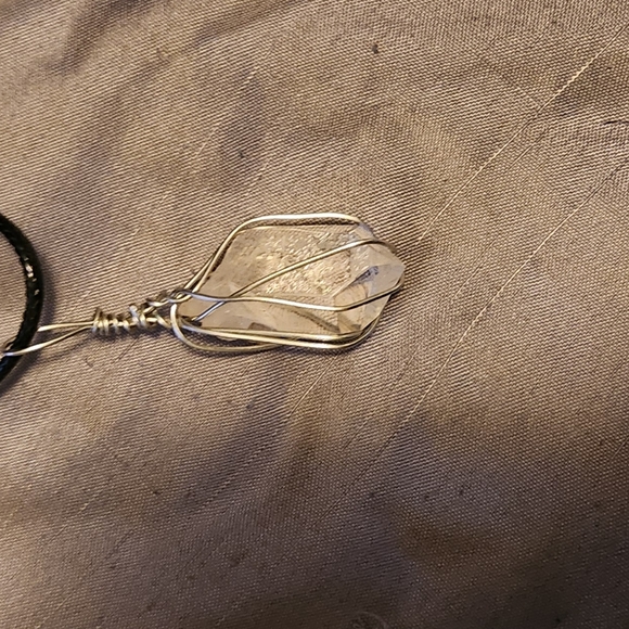 I made it Jewelry - Handmade wire wrap quartz crystal necklace